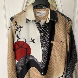 Tori Richard for Liberty House Vintage Men’s Hawaiian Shirt Polyester Sz L